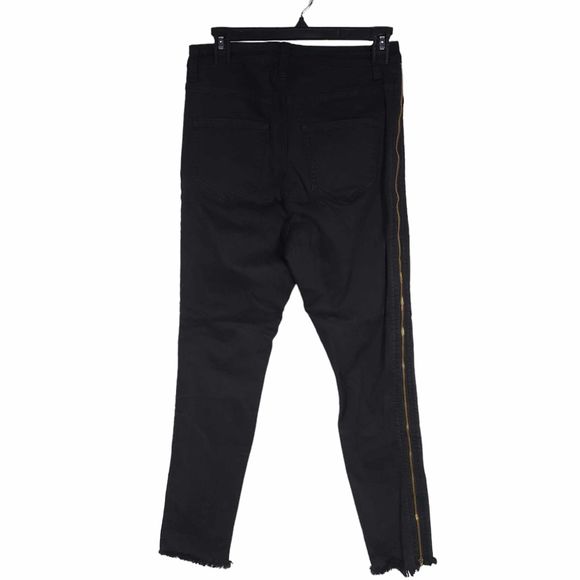 Aphrodite Juniors size 9 Black Denim Skinny Jeans with Zippered Sides - Picture 2 of 8